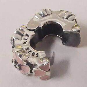 Pandora pink primrose charm clips set of 2
